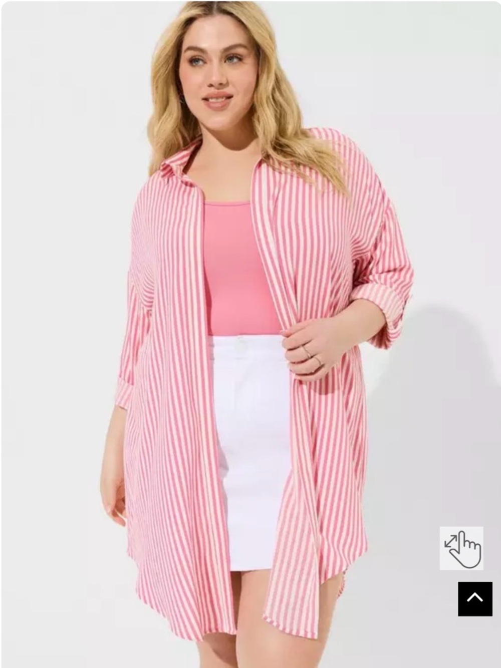 torrid Pink and White Striped Top